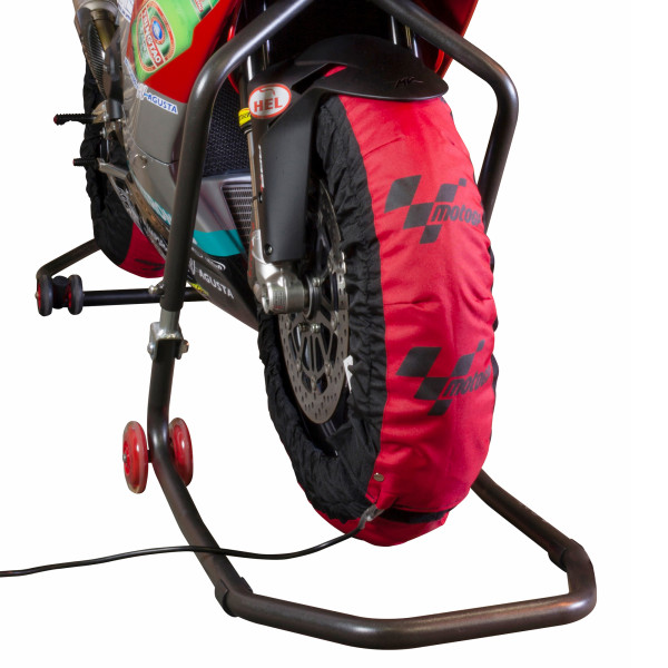 motogp Motogp tyre warmer set for front (120/70-17) and rear (200/55-17) tyres with eu 2 pin plug